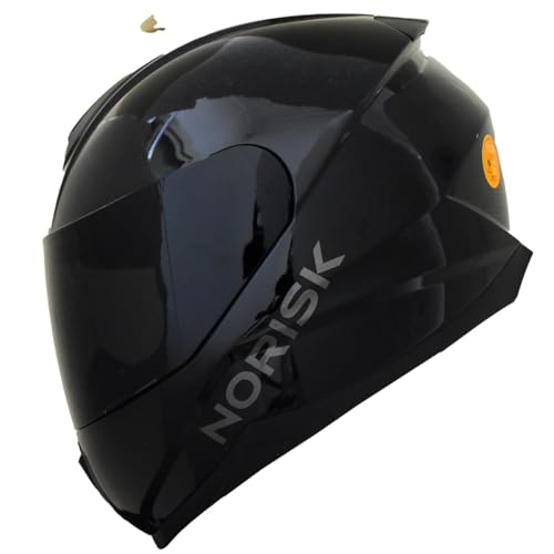 Capacete Moto Norisk Razor Preto Brilho Masculino Feminino (60)