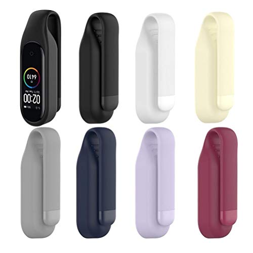 KKPLZZ Soft Silicone Replacement Clip Belt Holder Compatible for Mi Band 6 Waterproof Protective Band Cover Case - Image 4