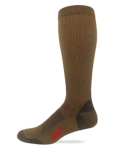 Rocky Mens Ultra Dri Compression Tall Boot Socks 1 Pair Pack (as1, alpha, l, regular, regular, Coyote)