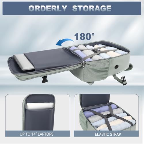 Lossga Mochila Viaje Cabina Avion 40x20x25 para Ryanair Mochilas de Viaje Pequeña Equipaje de Mano Bolsa Maleta Cabina con Bolsillo Antirrobo - imagen 6