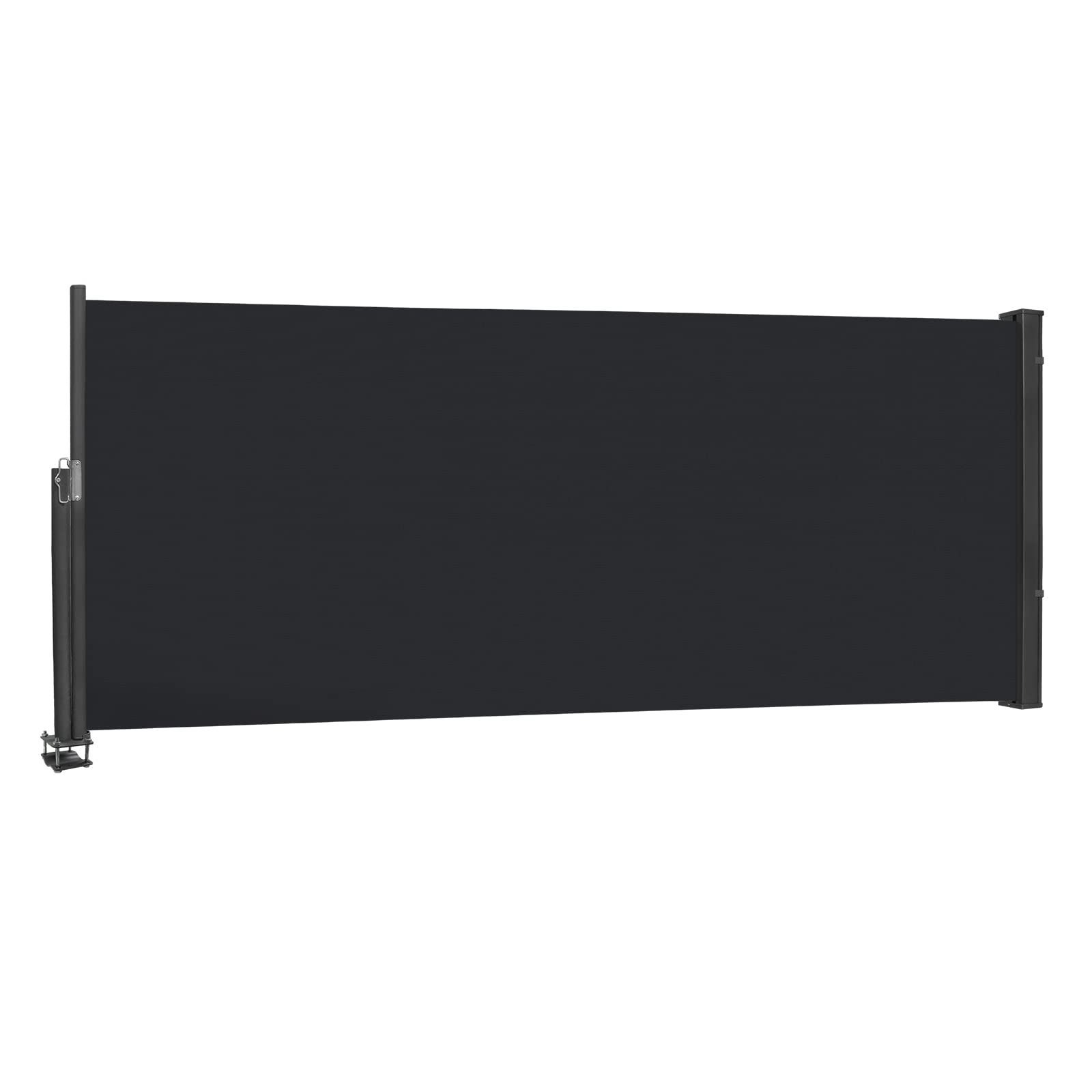 NAIZY Toldo Lateral Toldo Lateral retráctil 100x300 cm Protección de privacidad retráctil 100% poliéster Toldo Lateral UV con asa para balcón, terraza y jardín - Antracita