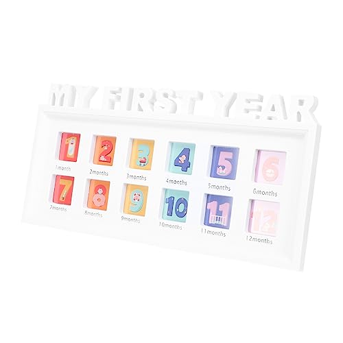 BESPORTBLE Month Growth Photo Frame Durable Picture Holder for Milestone Memories Compact Design for Organizing First Year Photos