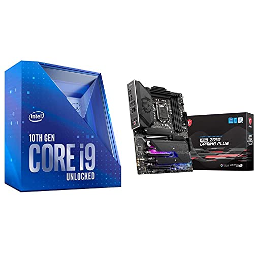 Intel Core i9-10900K Desktop Processor 10 Cores up to 5.3 GHz UnlockedÂ  LGA1200 (Intel 400 Series Chipset) 125W with MSI MPG Z590 Gaming Plus Gaming Motherboard