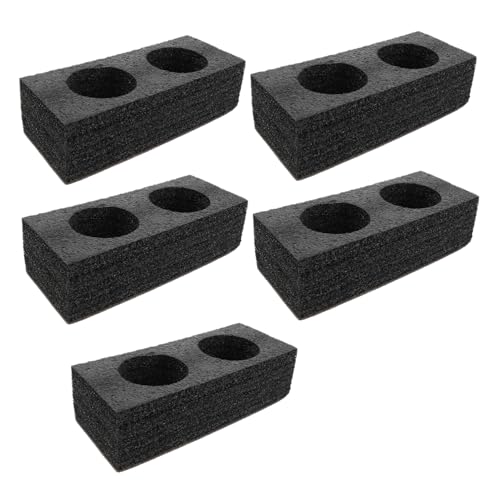 SOLUSTRE 1set Multi Cup Holder Portable Drink Carrier Trays for Coffee Tea Beverages Pearl Material for Restaurants Dessert Shops 5pcs