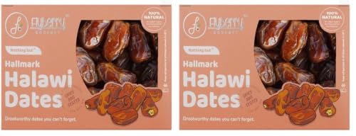 Image of Flyberry Gourmet Halawi Dates (Khajoor /Khajur) 200g | 100% Natural | Rich in Calcium, Iron and Potassium | Instant Energy (Pack of 2)