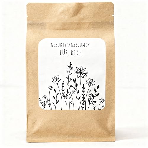 Geburtstags-Blumen Samen Geschenk Pflanzset für Blumenstrauß, Saat Saatgut Set Pflanzen Züchten Garten Geschenkidee, Geburtstagsgeschenk Blumengeschenk ideal für Frauen & alle Blumenliebhaber