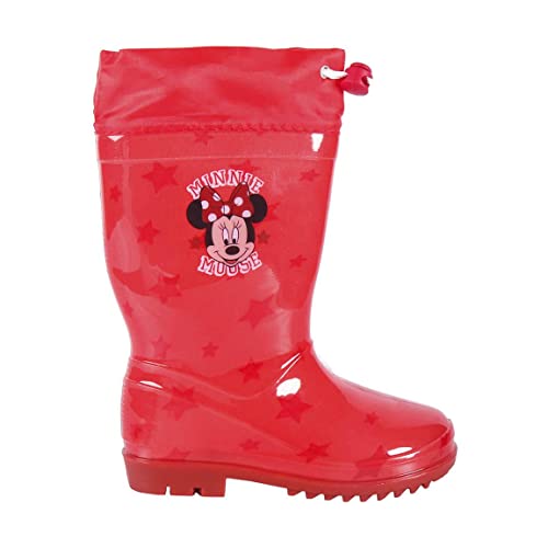 CERDÁ LIFE'S LITTLE MOMENTS - Minnie Mouse Gummistiefel Mädchen mit verstellbarem Gummizug für besseren Tragekomfort und minimales Wassereindringen - Offizielle Lizenz von Disney