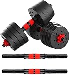 VVSUN Dumbbell Bars Adjustable Dumbbell Weight Set Barbell Lifting - 2 x 15.74in Bars and 1 x 15.74in Connecting Rods for Gym Home