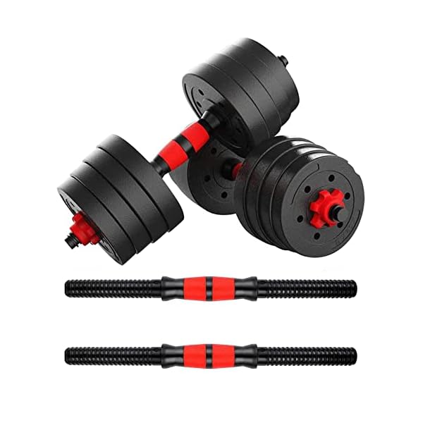 Detetap Dumbbell Bars Adjustable Dumbbell Weight Set Barbell Lifting - 2 x 15.74in Bars and 1 x 15.74in Connecting Rods for Gym Home 1 - Image 5