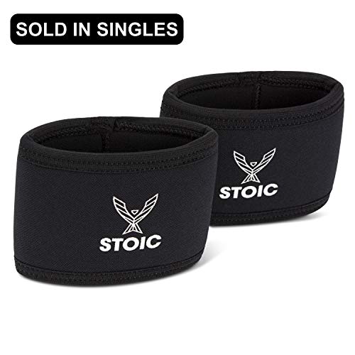 Stoic 7MM Compression Sleeve Cuff (Heavy Neoprene Construction) For arm, elbow, lower leg compression and warmth while weight lifting, powerlifting, bench pressing (8 Inch, Black)