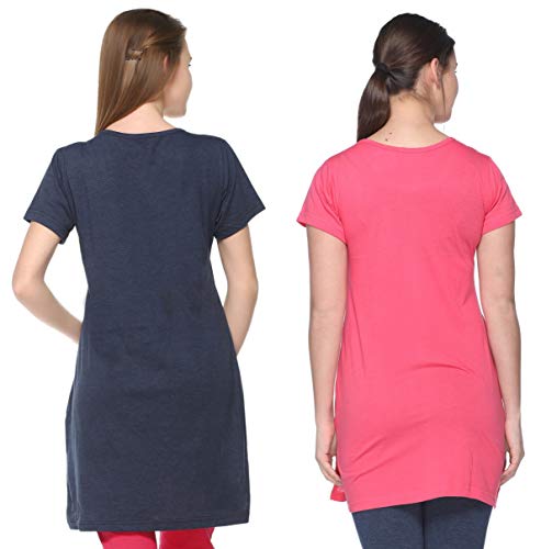 Image of In Love Women's Plus Size Cotton Printed T-Shirt with Pocket - Combo Pack of 2