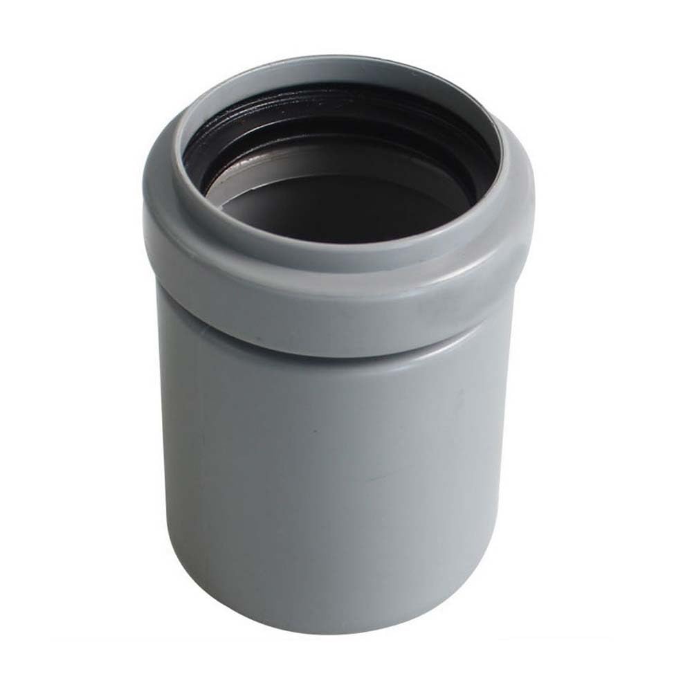 Hatoolha Grey Pipe Connector Straight 50Mm To 40Mm Pvc Pipe Reducer Bath Waste Pipe Joiner Waste Compression Fittings For Bath, Kitchen Sink, Shower Tray