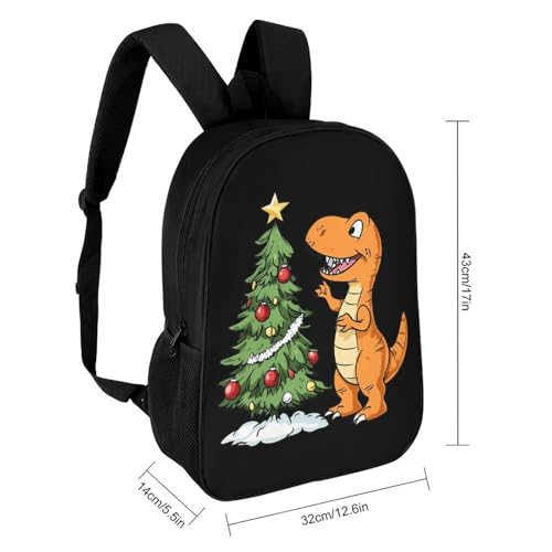 Dragon Christmas Tree Travel Backpack 17 Inch Casual Daypack Shoulder Bag with Adjustable Shoulder Straps2