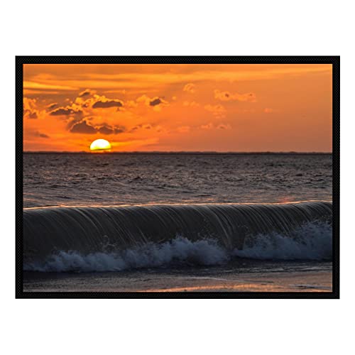 VERO HOME 11429 Fußmatte | Motiv Reisen Wellen vor Borkum | Für Ihren Eingangs-Bereich | Maße: 80...