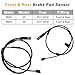 PXASU 34356792567 + 34356854168 Brake Pad Sensor Front & Rear Compatible for BMW E70 E71 X5 X6 2011 2012 2013 2014 2015 2016 Wheel Brake Wear Padds Replacement