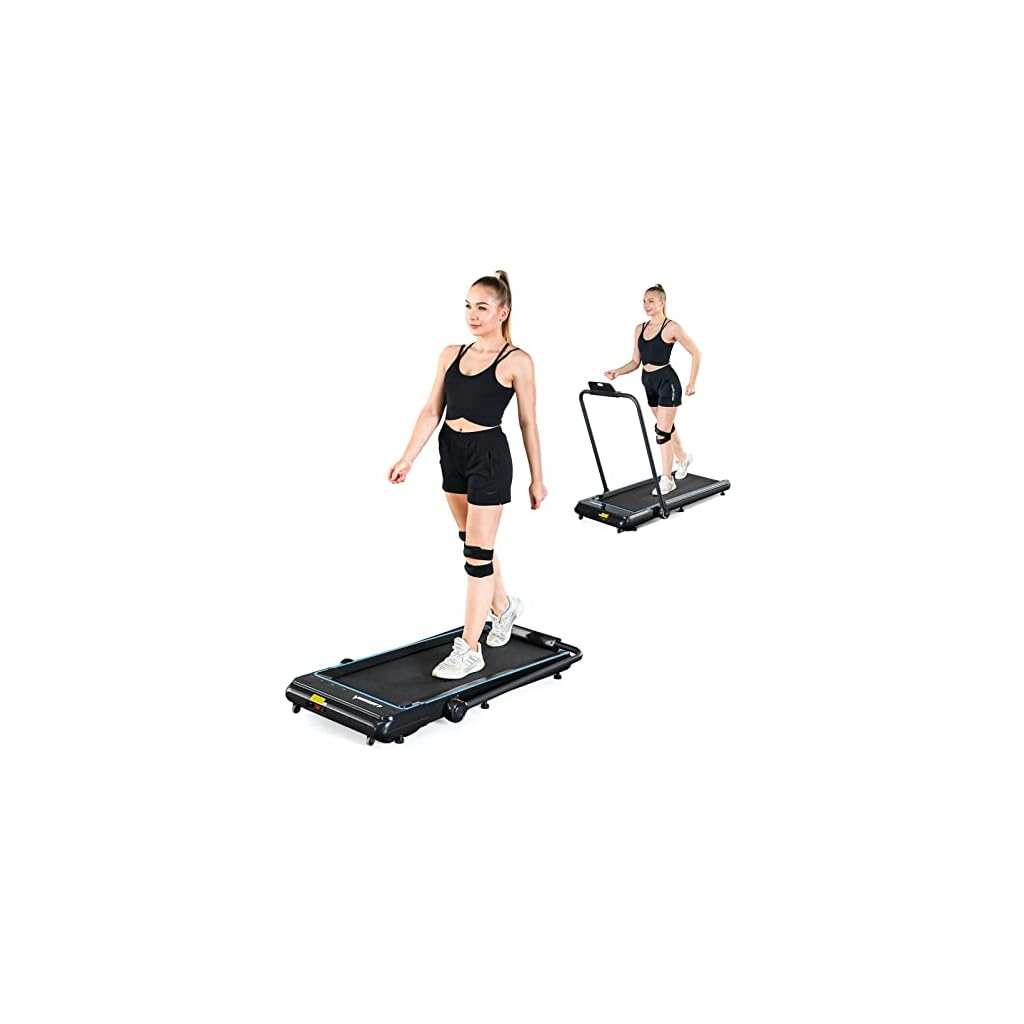LIJIUJIA-2-in-1-Under-Desk-Treadmill-225HP-Foldable-Electric-Treadmill-for-Office-HomeWalking-Jogging-Machine