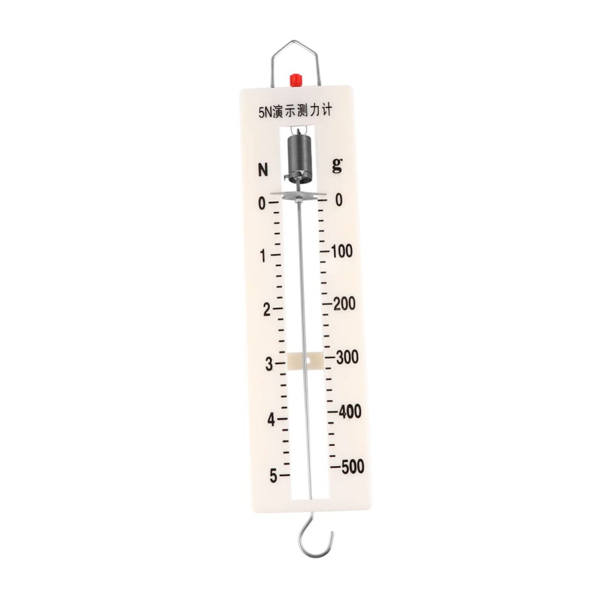 MUSISALY 1pc Spring Dynamometer Physical Mechanics Tool Tools for Mechanics Tester Scale Balance Hanging Spring Hanging Spring Scale Spring Weighing Scale Laboratory Tool Metal White