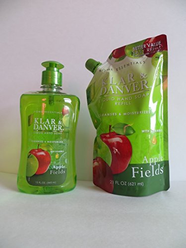 Klar & Danver Liquid Pump Hand Soap + Refill Apple Fields