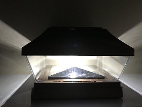 Set of 6 Solar Post Cap Hammered Brown Color 28 Lumens 2 SMD LED Light for 6x6 Posts (5.75" x 5.75" for Wood/Composite Posts and 6 1/16" x 6 1/16" for PVC/Plastic/Vinyl Posts)