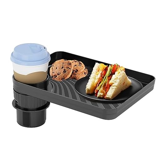 MS MASTER SHOW Car Seat Tray for Kids Car Seat Tray with Expandable Base for Snacks, Toys, Books, Entertainment Kids Travel Essentials Fits Most Cup Holders (1)