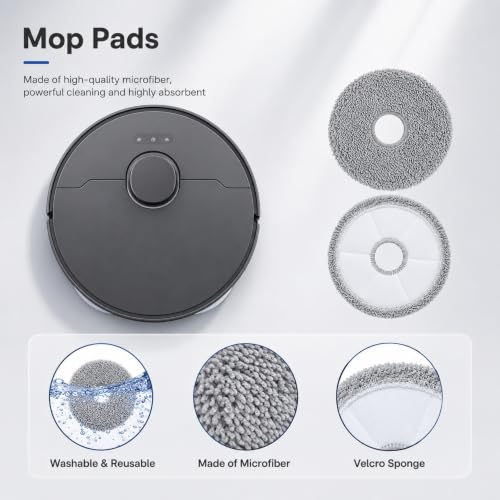 Image of 26Pack X40 Ultra /L40 Ultra Gen 2 /Mova P10 Pro Ultra Gen 2 Accessories | Premium Rubber H13 Filter Paper Microfiber Mop 3.2L Activated Carbon Bags