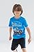 Monster Jam Megalodon Little Boys Athletic Pullover T-Shirt Mesh Shorts Outfit Set Blue/Black 6