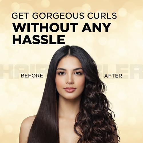 Image of Havells Hair Curler | KeraNourish + Argan Revitalizer | Long Barrel | Anti - Scalding Design |In Built Clamp | For Bouncy Curls | 2 year Guarantee | HC4141