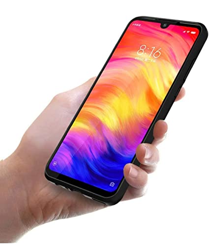 Image of Mobile Back Cover Case for Redmi Note 7 Pro (Silicone Case|CameraProtection|Black SC1510)