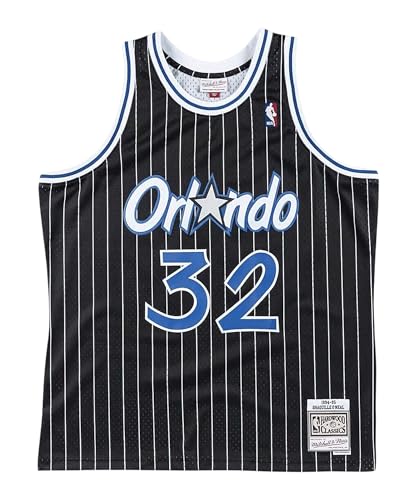 M&N Mixte Nba Swingman Maillot 2.0 - O. Magic 1994-95 S. O`neal #32 T shirt, Black Black, L EU