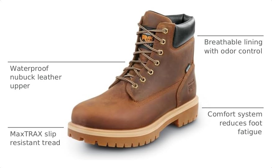 Image of Timberland PRO Men's 6 Direct Attach MaxTRAX Soft Toe Waterproof Insulated Boot