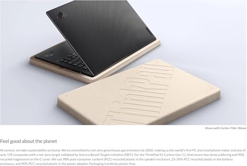Image of Lenovo Gen 11 ThinkPad X1 Carbon Laptop with Intel Intel Core i7-1365U vPro Processor, 14 inch WUXGA 100% sRGB 400 nits Touchscreen, 32 GB LPDDR5 1 TB SSD, Fingerprint, Backlit KB, Windows 11 Pro