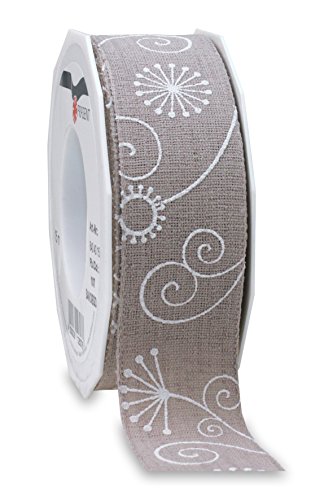 Präsent - San Diego Printed Ribbon Sandstone 15-m-Roll 40 mm width, Old Pink