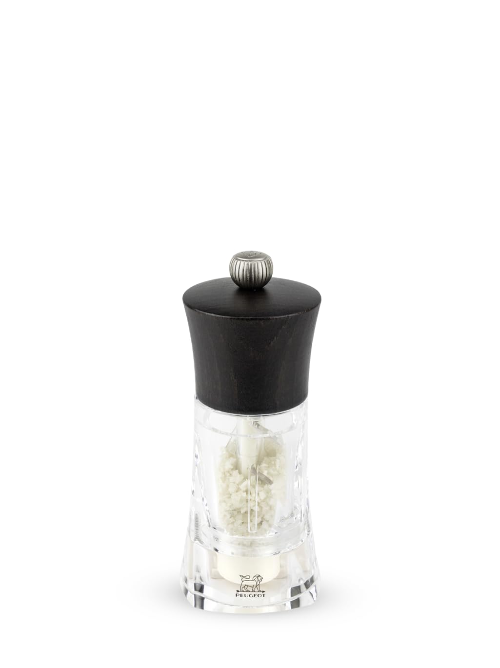 Peugeot Chocolate - Oléron 14 Cm Salt Mill - Classic Grind System - Zirlion Mechanism For Celtic Salt In Zirconia - Powdered Salt Innovation - Pefc-Certified Wood And Acrylic - Finish