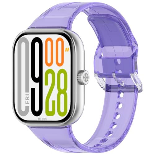Zohmuly Correa Compatible con Redmi Watch 5/4/Xiaomi Smart Band 9Pro Watch,Transparente Correa de TPU que cambia de color Repuesto Strap Wristband para Mi Band 8Pro Watch Accessories