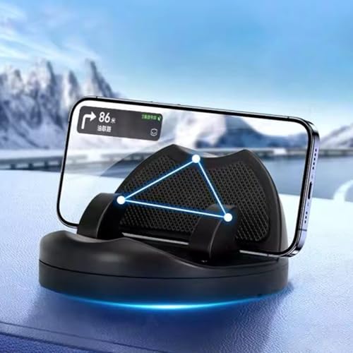 Image of EYUVAA Lebel Universal Phone Holder for Dashboard | 360 Rotatable Car Mobile Holder| Phone Mount for Car Dashboard | Adjustable Stand for Portrait & Landscape Viewing (Black) (Car Ph Holder (S-655))