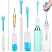 Bottle Brush Cleaner 5 Pack - Long Water Bottle and Straw Cleaning Brush - Kitchen Wire Scrub Set for Washing, Wine Decanter, Baby, Kombucha, Pipes, Hydro Flask Tumbler, Sinks, Beer Brewing Supplies