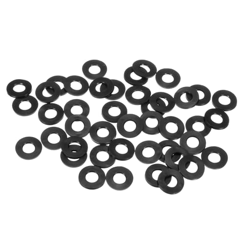 M METERXITY 60er-Pack M10 Schwarze Gummischeibe Sortiment Kit, 10mm ID 20mm OD 2mm Dicke Gummischeibe, Duschschlauchdichtungen für Schrauben/Haushaltsarmaturen/Gartenschläuche Gummischeiben