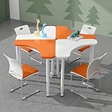 TOMXRORIA Mobile Group Activity Desk - Triangular/Hexagonal Table for Maker Classroom, Conference & Science Experiments(H1.5)