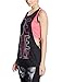 Zumba Womens Be The Beat Cutout Layered Tank, Back to black, Medium