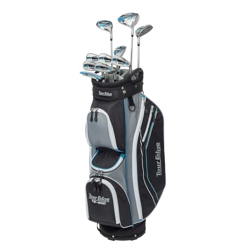 Tour Edge TE-200 Lady Edge Golf Set (Full) Silver/Blue Cart