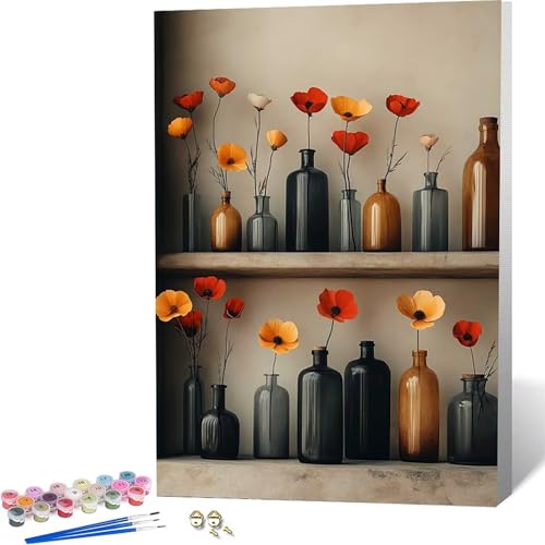 �������G �ԕr Paint by Numbers �A�� �y�C���g�o�C�i���o�[, ��l�p�����h��G�L�����o�X�N���t�g �u���V�ƃA�N�����G�̋��, �I�t�B�X �C���e���A ���r���O����, �����ւ̃M�t�g 100x135CM -zjn26044R