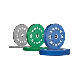 AMGYM 2 Inch Bumper Platesï¼10-500lbsï¼Barbell Rubber Olympic Weight Plates Set for Home Gym, Strength Training & Weight Lifting, Multiple Options Colors