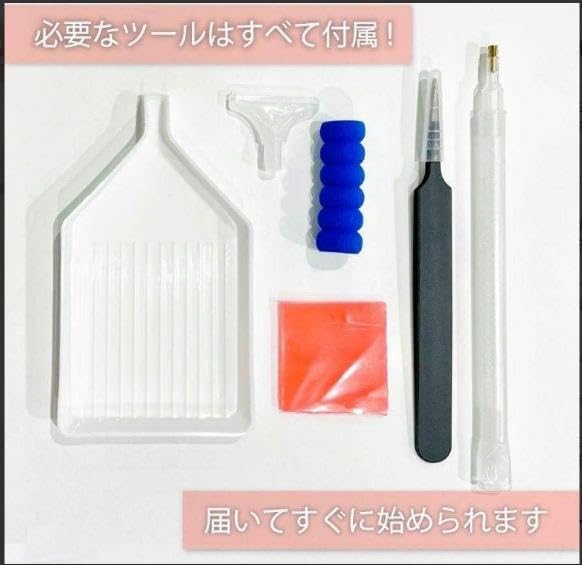 KIC-himawari 【国内製造】 総合芸術家 hana-019 40x40cm(40角)サイズ 四角型 フルダイヤモンドアート