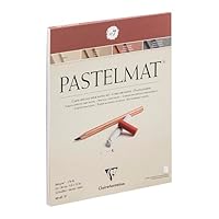 Clairefontaine 96054C Bloc Collé Pastelmat n°7-12 Feuilles Carte Spéciale pour Pastels Secs - 30x40 cm 360g - 4 Couleurs Assorties - Intercalaires en Papier Cristal