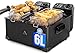 Aigostar Feast - Freidora 6L (2x3L) Acero Inoxidable, 3600W, Termostato Ajustable (90-190°C), Tapas con Ventana, Filtro de Humo, Asas Desmontables, Automático, Esmaltado, Libre de BPA
