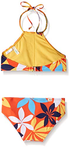 Hobie Girls' High Neck Halter Top and Side Tie Bikini Bottom Set2