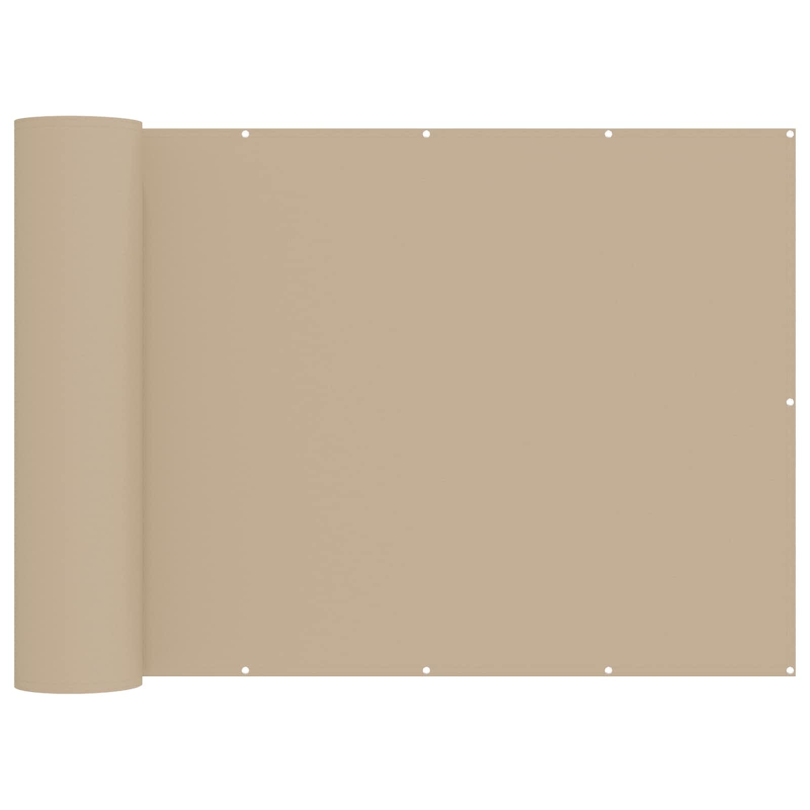 vidaXL Balcony Privacy Screen 150 x 600 cm Fabric with PU Coated Beige — image 1