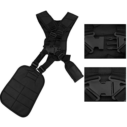 Double Strap Shoulder Harness Black Comfort Trimmers Strimmer Nylon Belt for Brushcutters
