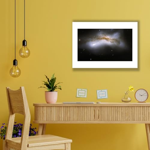 Impression d'art Hubble Télescope Interacting Galaxy NGC 520 XL - 2