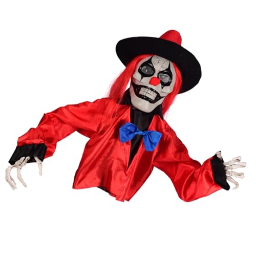 Décoration d'Halloween Extérieure Éclairage LED : Piquet Clown Fantôme